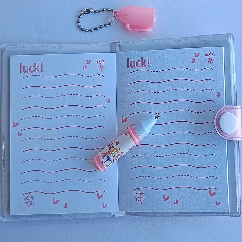 MINI LIBRETA CON DISEÑO DE CONEJO BROCHE Y LAPIZ 11 X 8 CM - 3