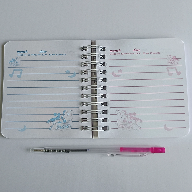 MINI LIBRETA 3D DISEÑO DE CONEJO ESPIRAL Y LAPIZ 11 X 8 CM - 3