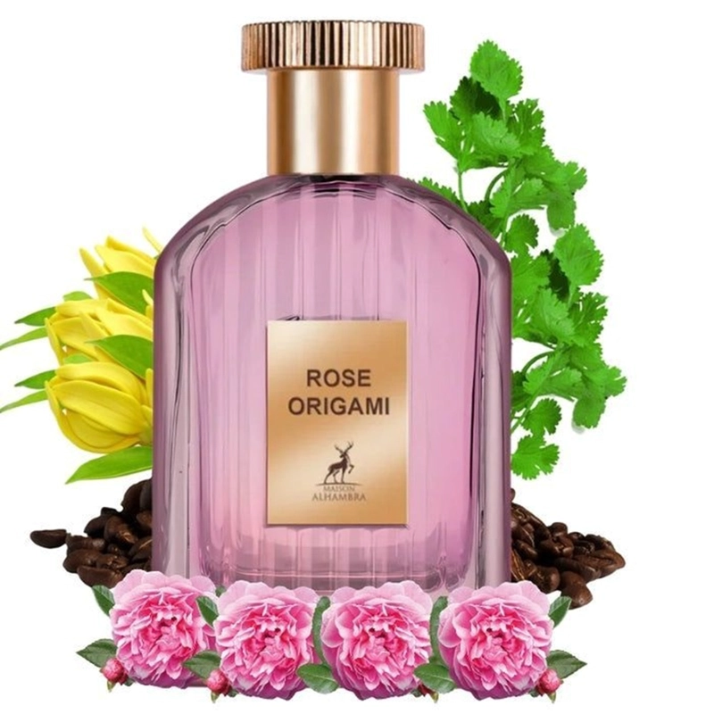 PERFUME MAISON ALHAMBRA ROSE ORIGAMI EDP 100 ML UNISEX - 3