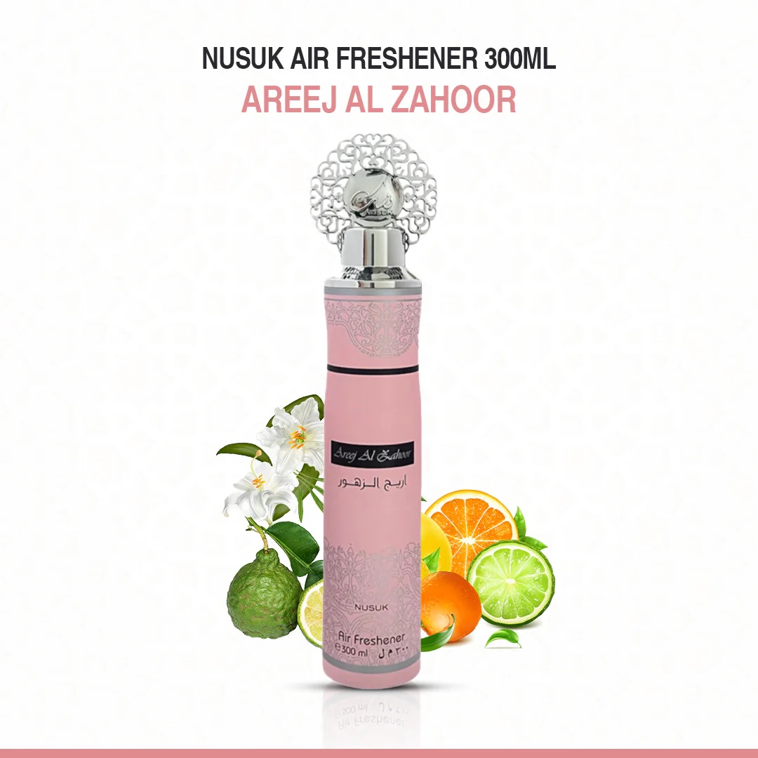 AMBIENTADOR SPRAY NUSUK AREEJ AL ZAHOOR 300 ML - 2