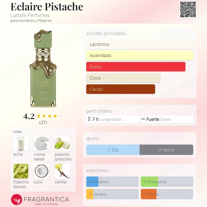 PERFUME LATTAFA ECLAIRE PISTACHO EDP 100 ML UNISEX - 3