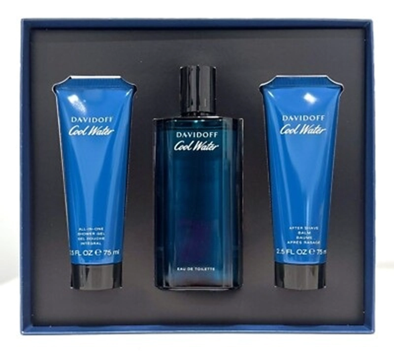 PERFUME DAVIDOFF COOL WATER EDT 125ML + SG 75ML + AS 75ML HOMBRES - 3