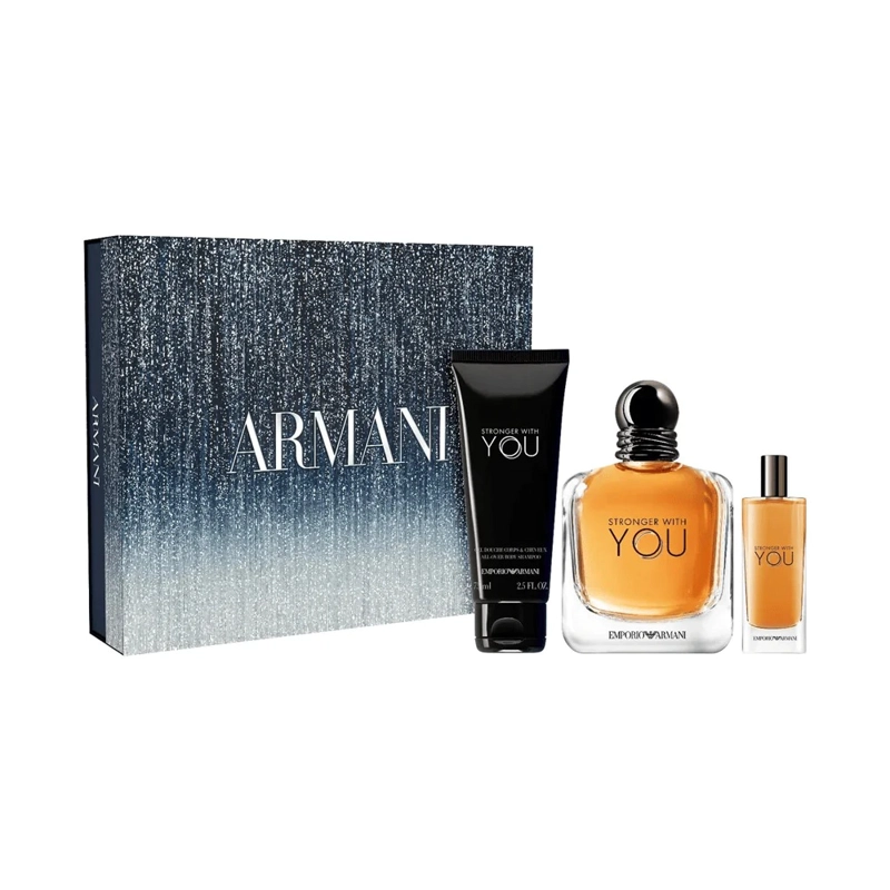 PERFUME GIORGIO ARMANI STRONGER WITH YOU ESTUCHE EDT 100ML+EDT 15ML+SG 75 ML HOMBRES - 1