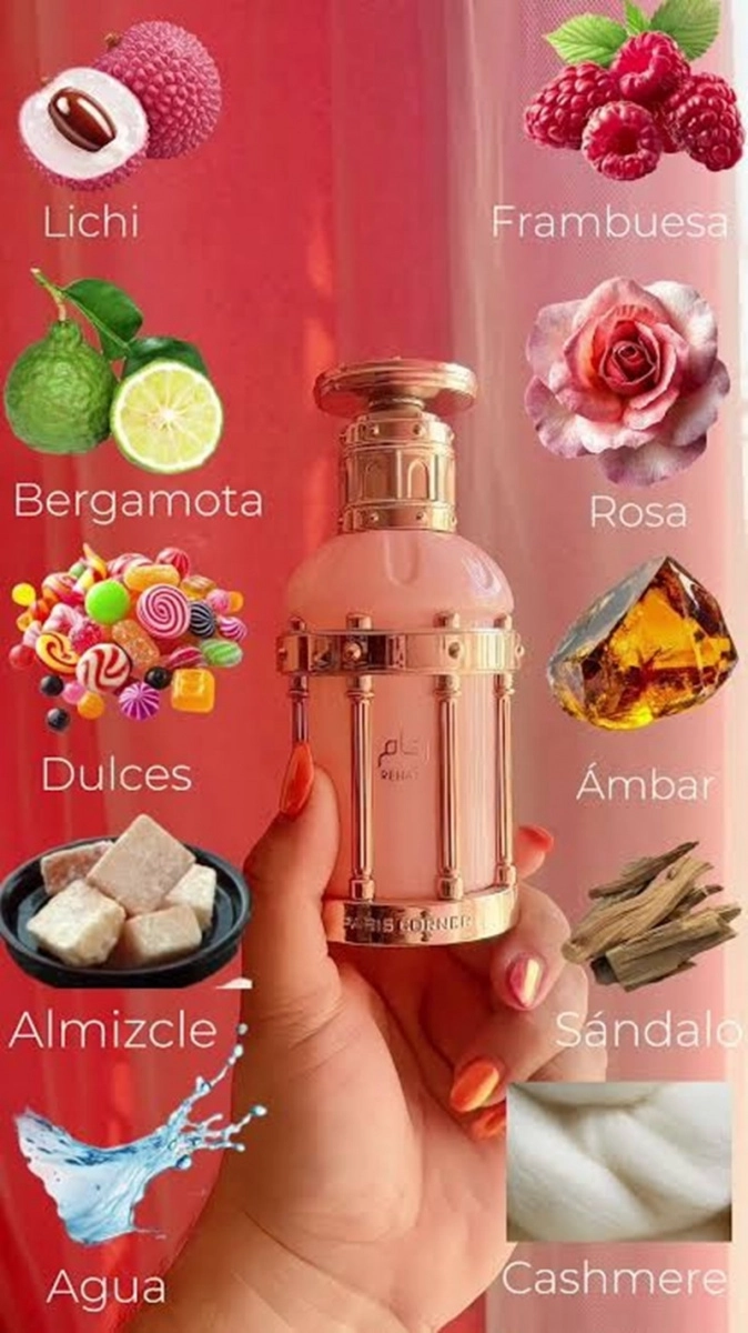PERFUME PARIS CORNER REHAM ROSE PETALS EDP 100 ML UNISEX - 4