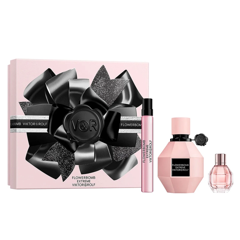 PERFUME VIKTOR&ROLF FLOWERBOMB EXTREME EDP INTENSE 50ML+MINI EDP INTENSE 10ML+MINIATURA EDP 7ML - 1