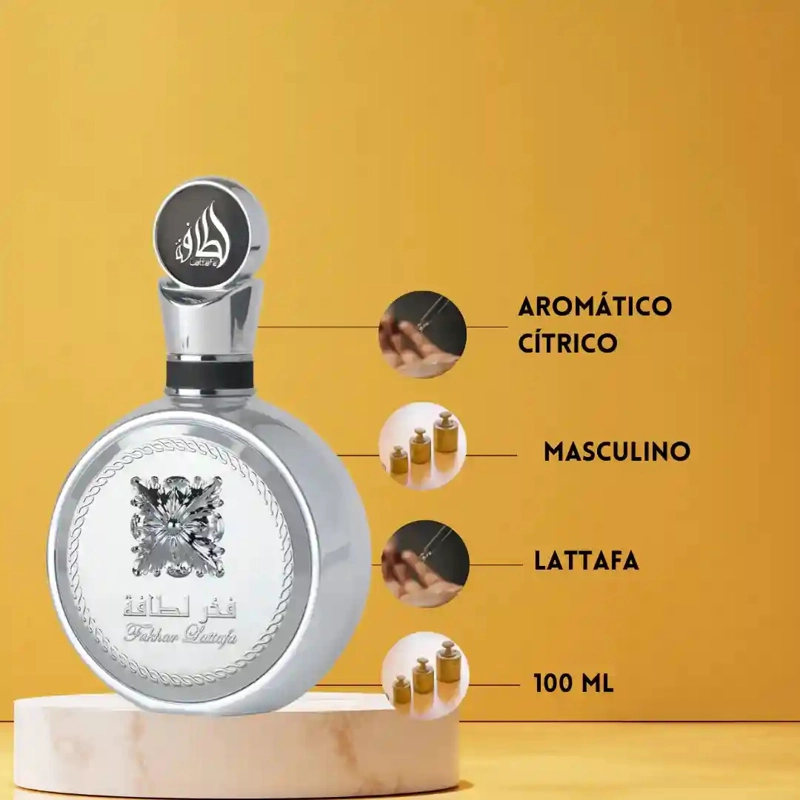 PERFUME LATTAFA FAKHAR PLATIN EDP 100 ML UNISEX - 3
