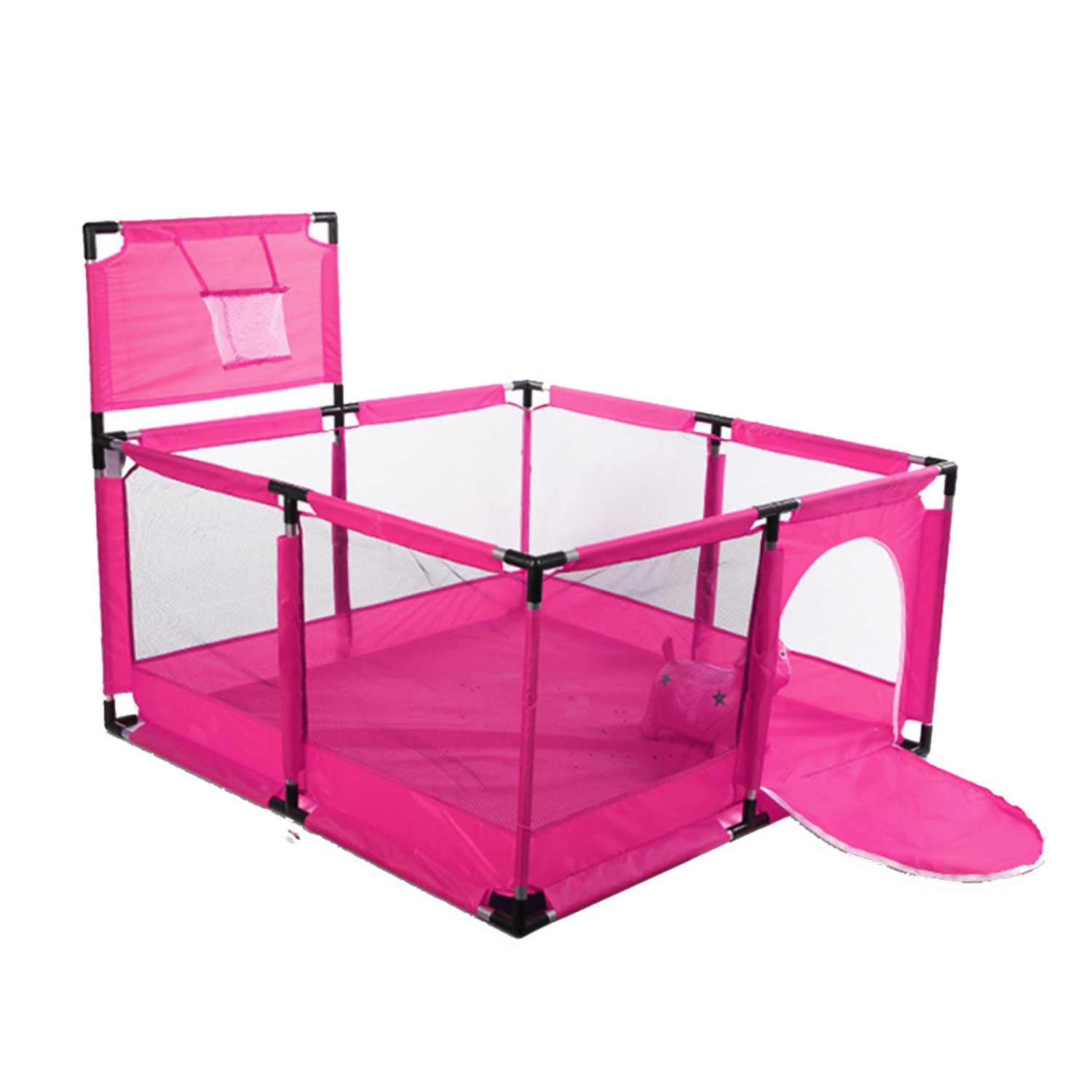 CORRAL MUNDO ONLINE SEGURIDAD BEBÉS ARO BASKET 128 CM ROSADO - 1