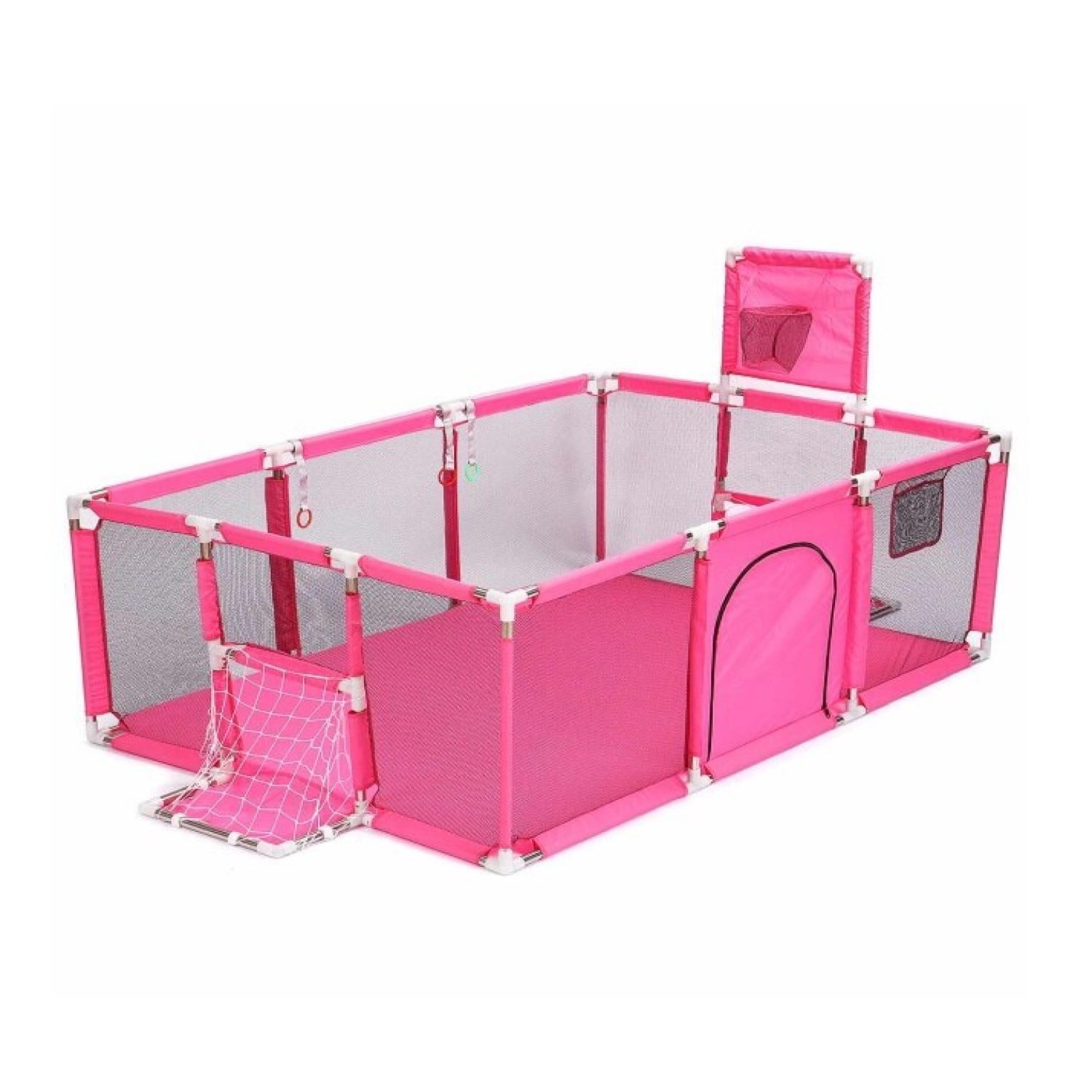 CORRAL MUNDO ONLINE SEGURIDAD BEBÉS ARO BASKET 180 CM ROSADO - 1