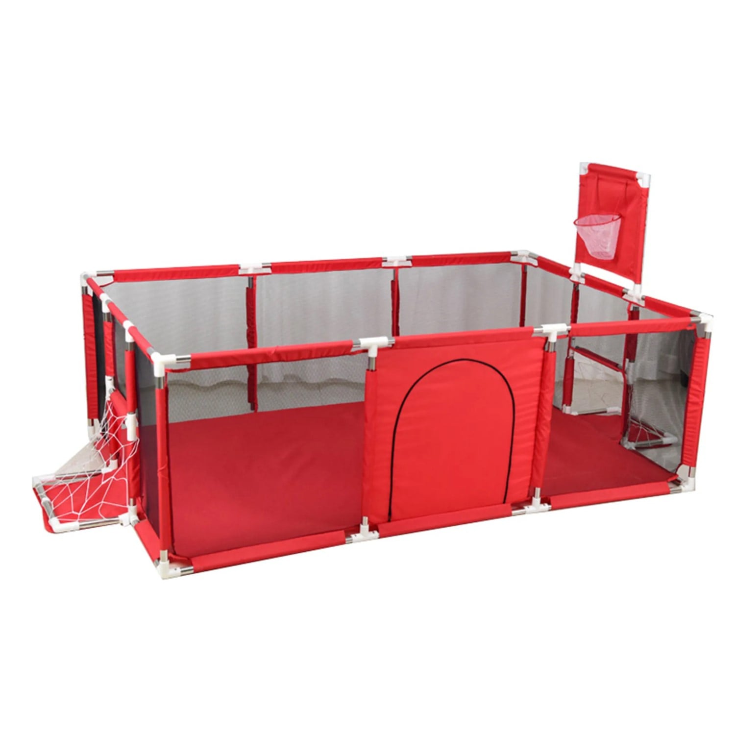 CORRAL MUNDO ONLINE SEGURIDAD BEBÉS ARO BASKET 180 CM ROJO - 1