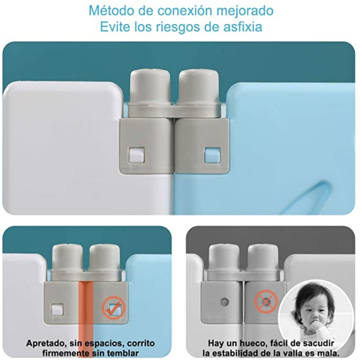 CORRAL MUNDO ONLINE BEBÉ MULTIFORMAS 12+2 PLEGABLE CELESTE - 6