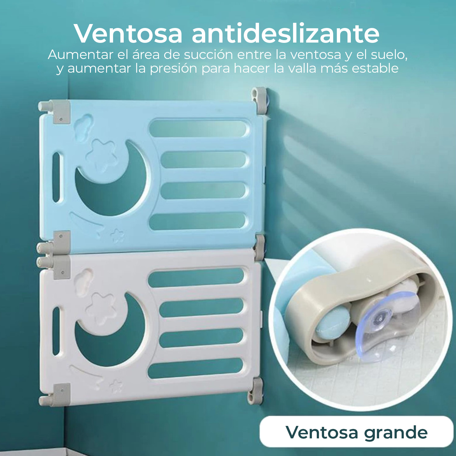 CORRAL MUNDO ONLINE BEBÉ MULTIFORMAS 12+2 PLEGABLE CELESTE - 7