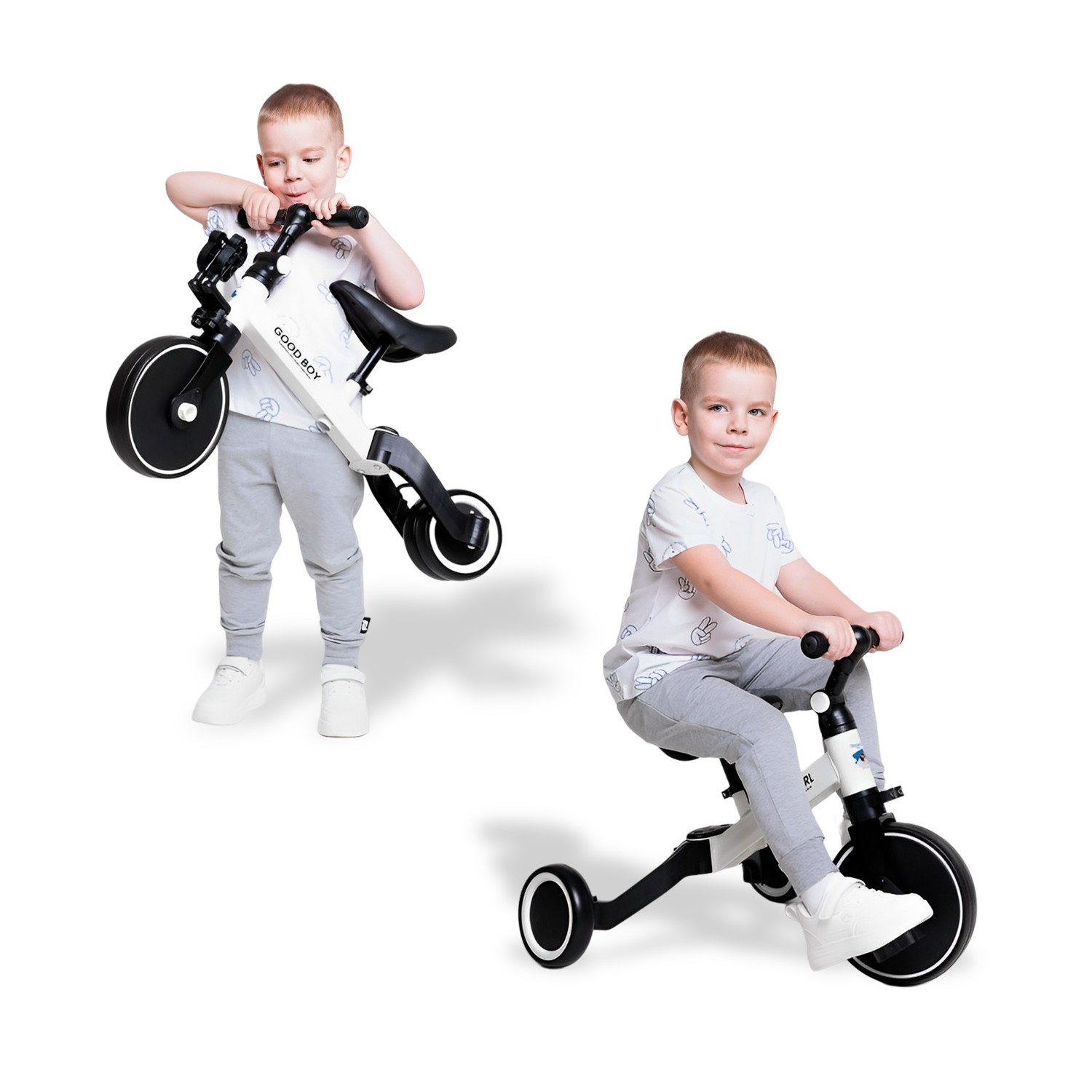 TRICICLO CORREPASILLOS MUNDO ONLINE BLANCO MULTIPOSICIONES 3 EN 1 - 4