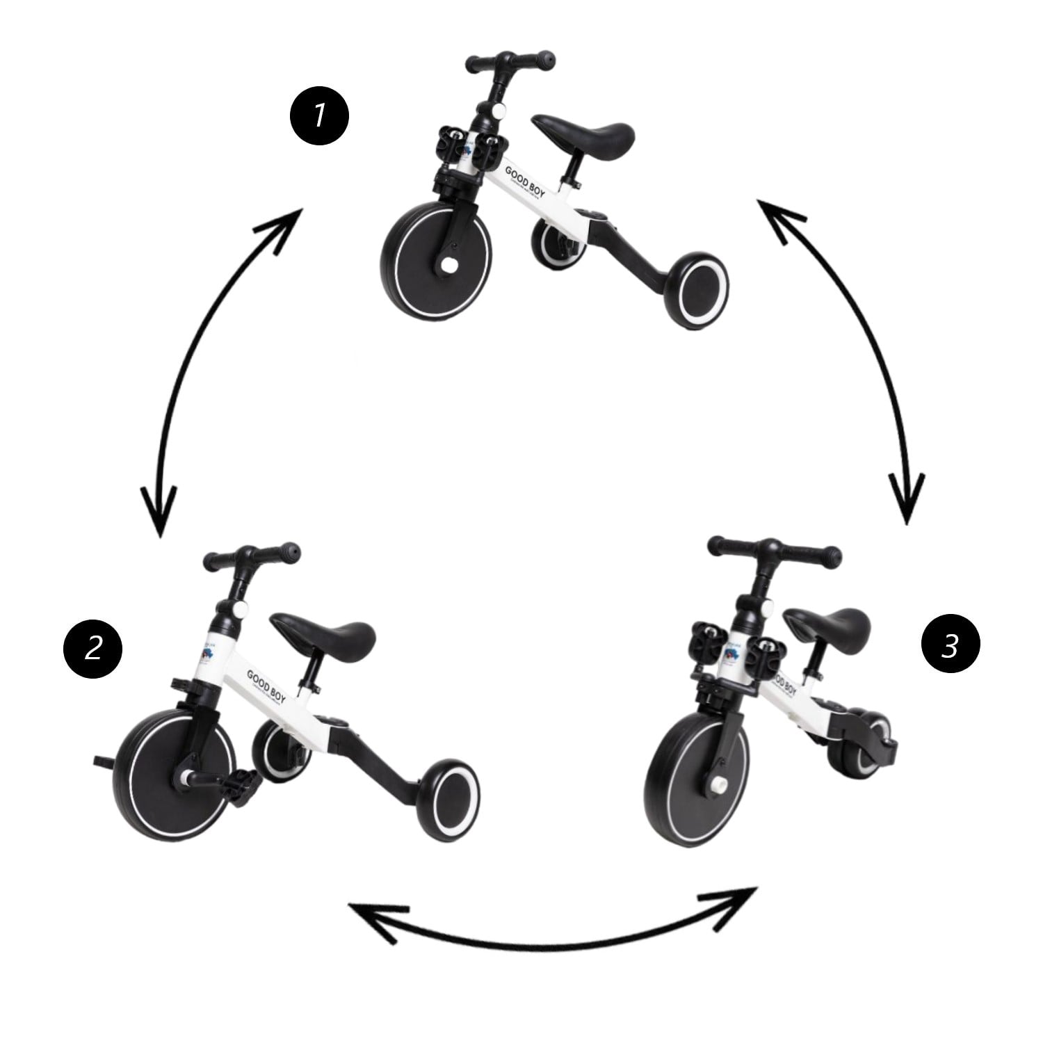 TRICICLO CORREPASILLOS MUNDO ONLINE BLANCO MULTIPOSICIONES 3 EN 1 - 5