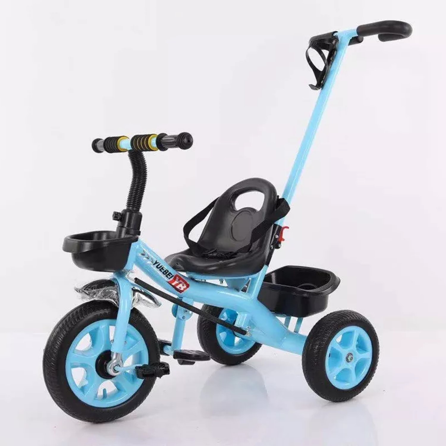 COCHE TRICICLO INFANTIL 3 EN 1 CELESTE - 3