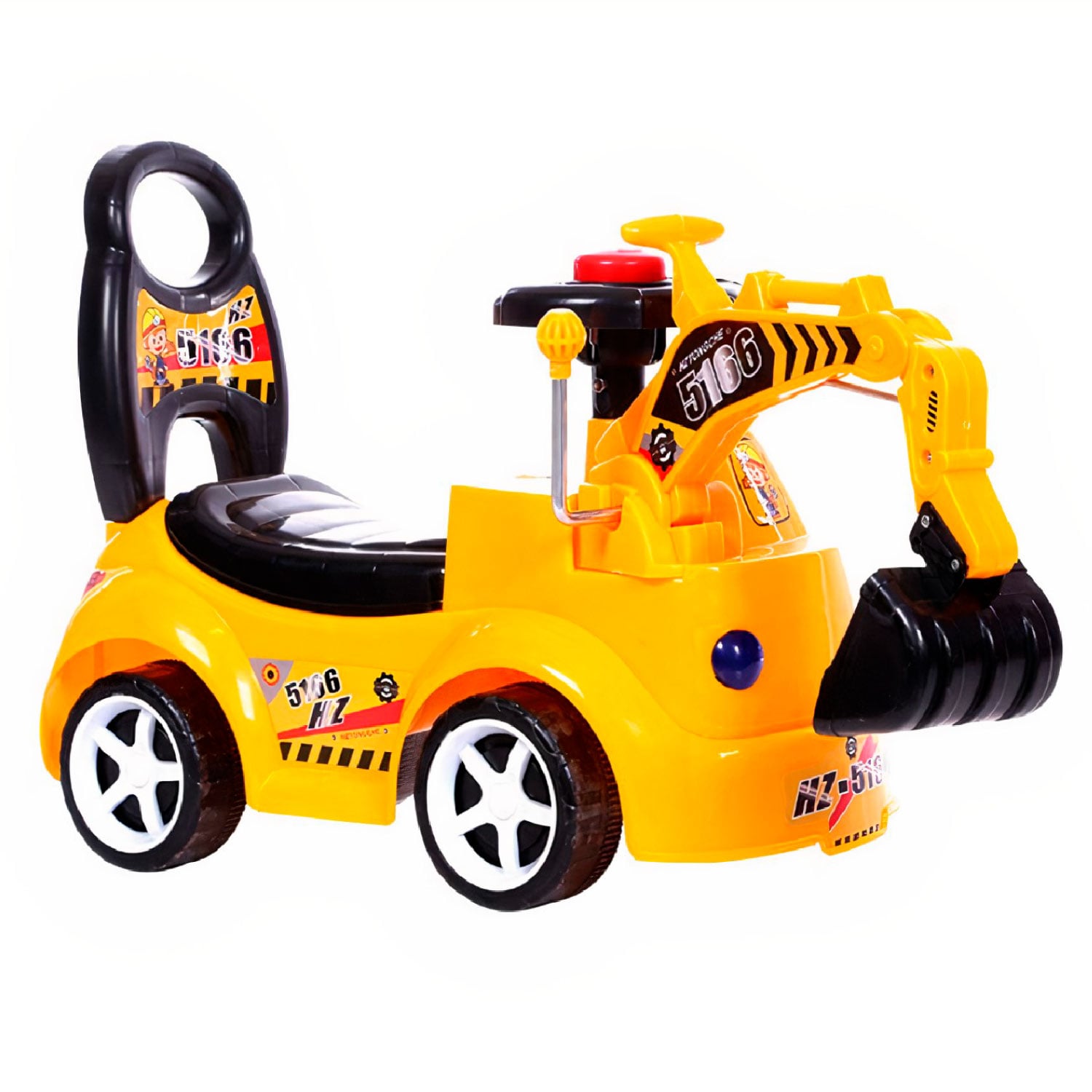 CORREPASILLOS ANDADOR EXCAVADORA LUCES Y SONIDOS AMARILLO - 1