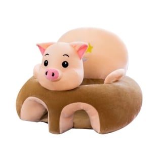 COJÍN MUNDO ONLINE ASIENTO BEBÉ SEGURIDAD Y APOYO CERDITO BEIGE - 1