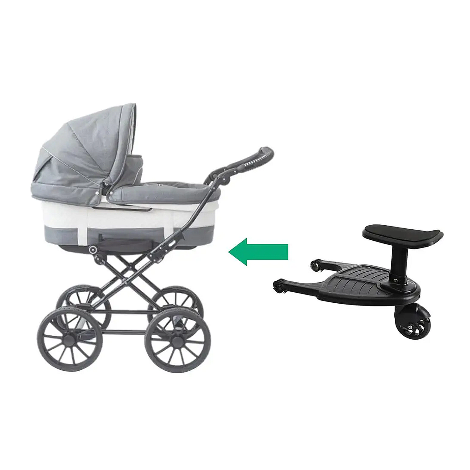 PATINETA MUNDO ONLINE NEGRO PARA COCHE HERMANO MAYOR CON ASIENTO - 5