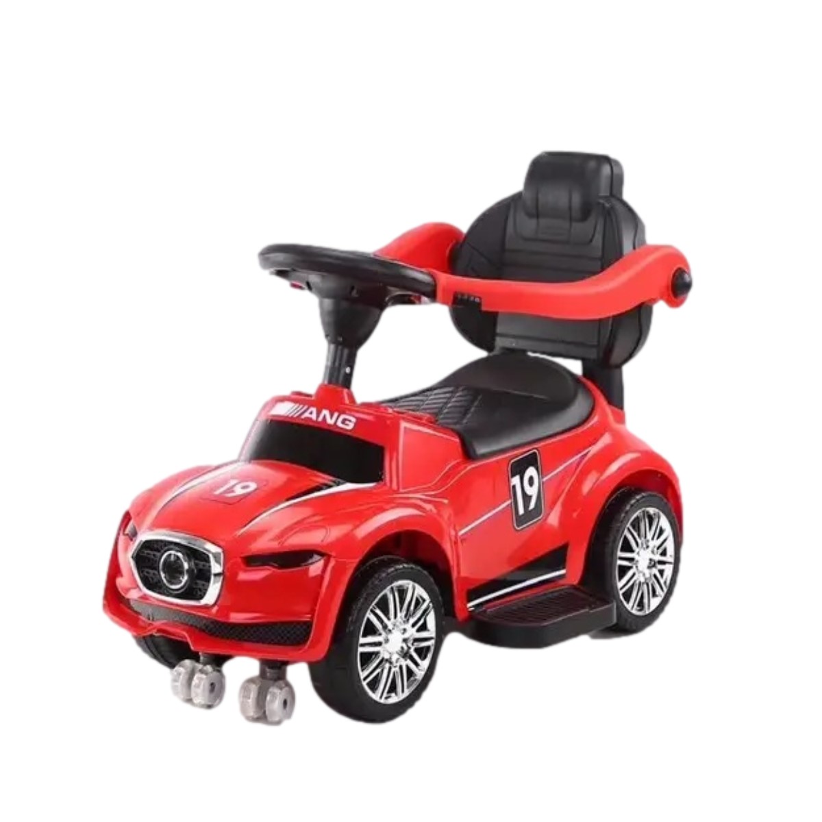 AUTO CORREPASILLOS ANDADOR 2 EN 1 CON MANGO Y SONIDOS - 2