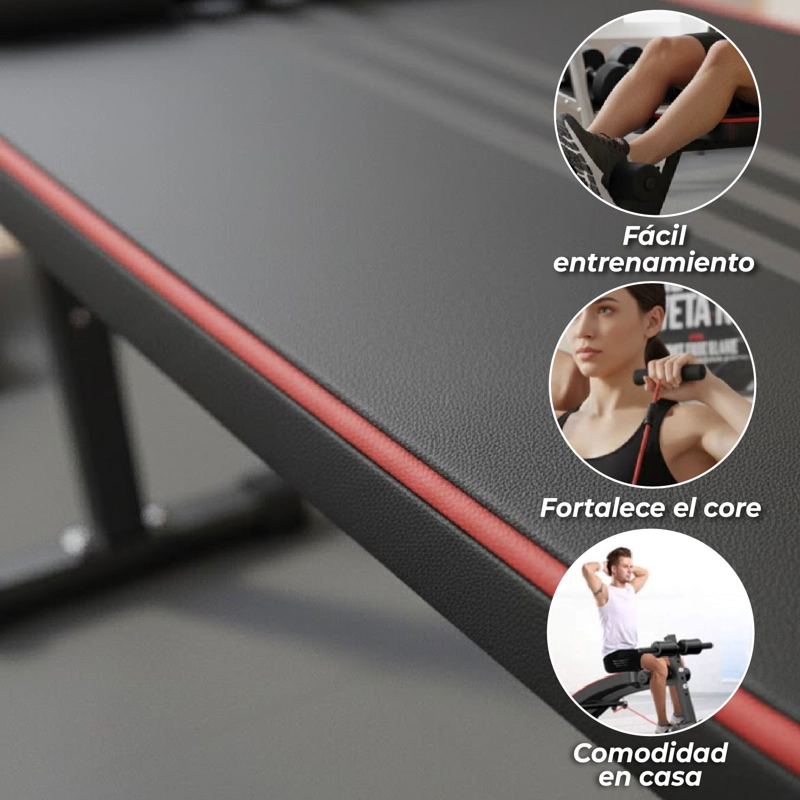 BANCA ABDOMINALES SPORTIME FULL PRO BICEPS TRICEPS CON BANDAS - 4