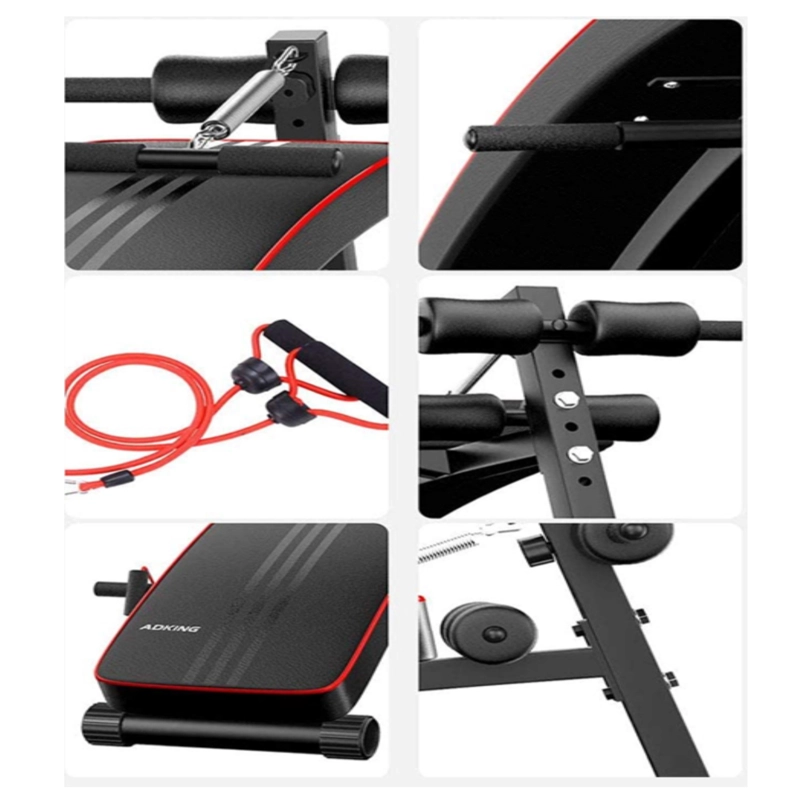 BANCA ABDOMINALES SPORTIME FULL PRO BICEPS TRICEPS CON BANDAS - 6