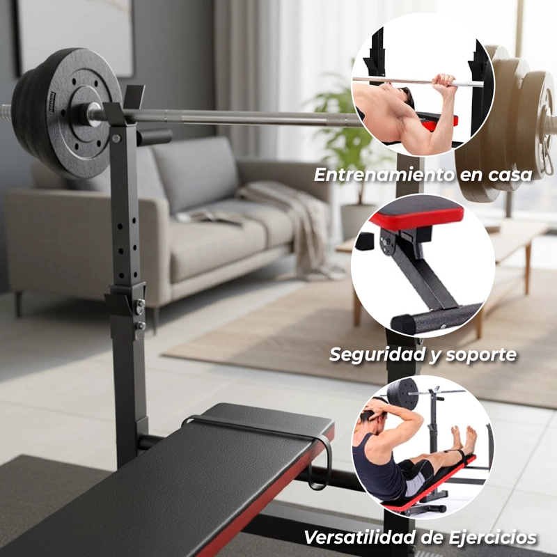 BANCA ABDOMINAL SPORTIME MULTIFUNCIONAL PLEGABLE ABDOMEN Y PESAS - 3