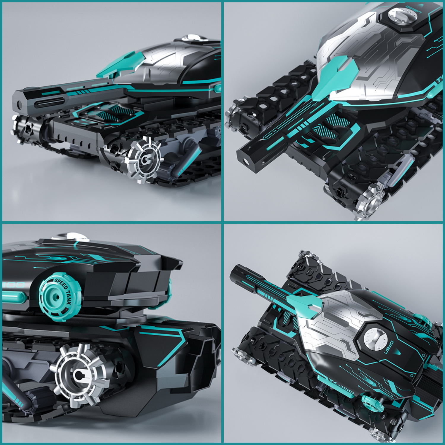 AUTO TANQUE A CONTROL REMOTO LANZA AGUA VERDE - 8