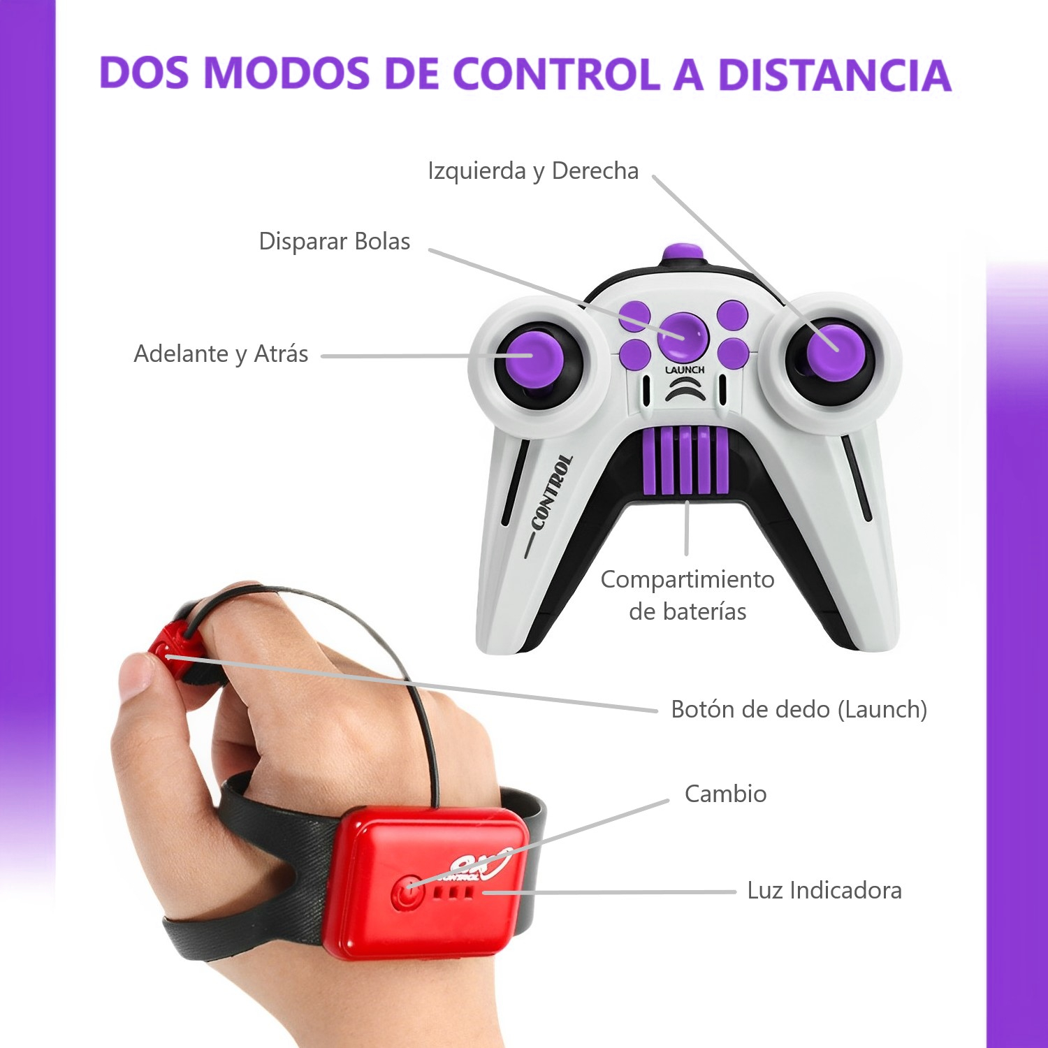 AUTO MUNDO ONLINE MORADO TANQUE A CONTROL REMOTO LANZA AGUA - 6