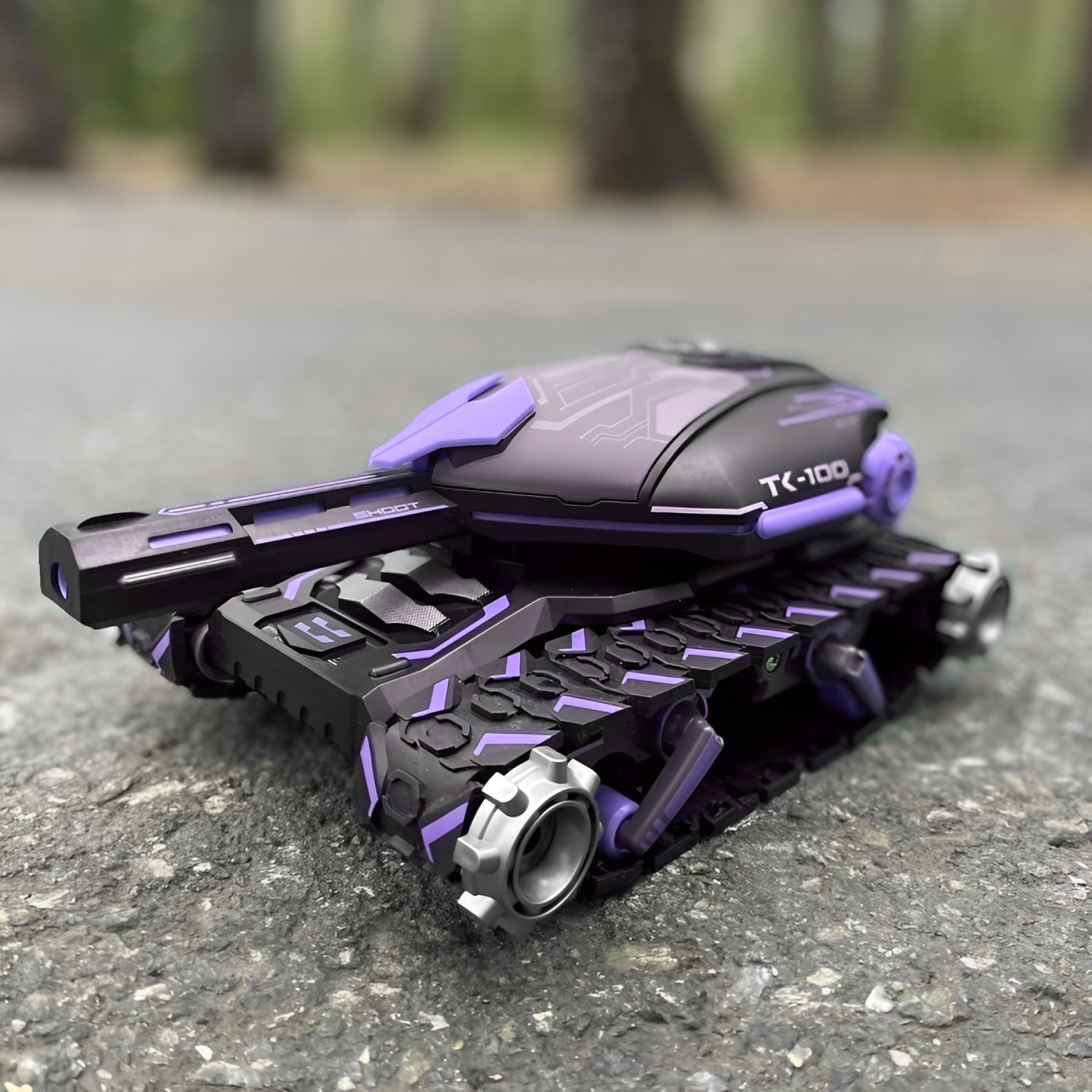 AUTO MUNDO ONLINE MORADO TANQUE A CONTROL REMOTO LANZA AGUA - 7