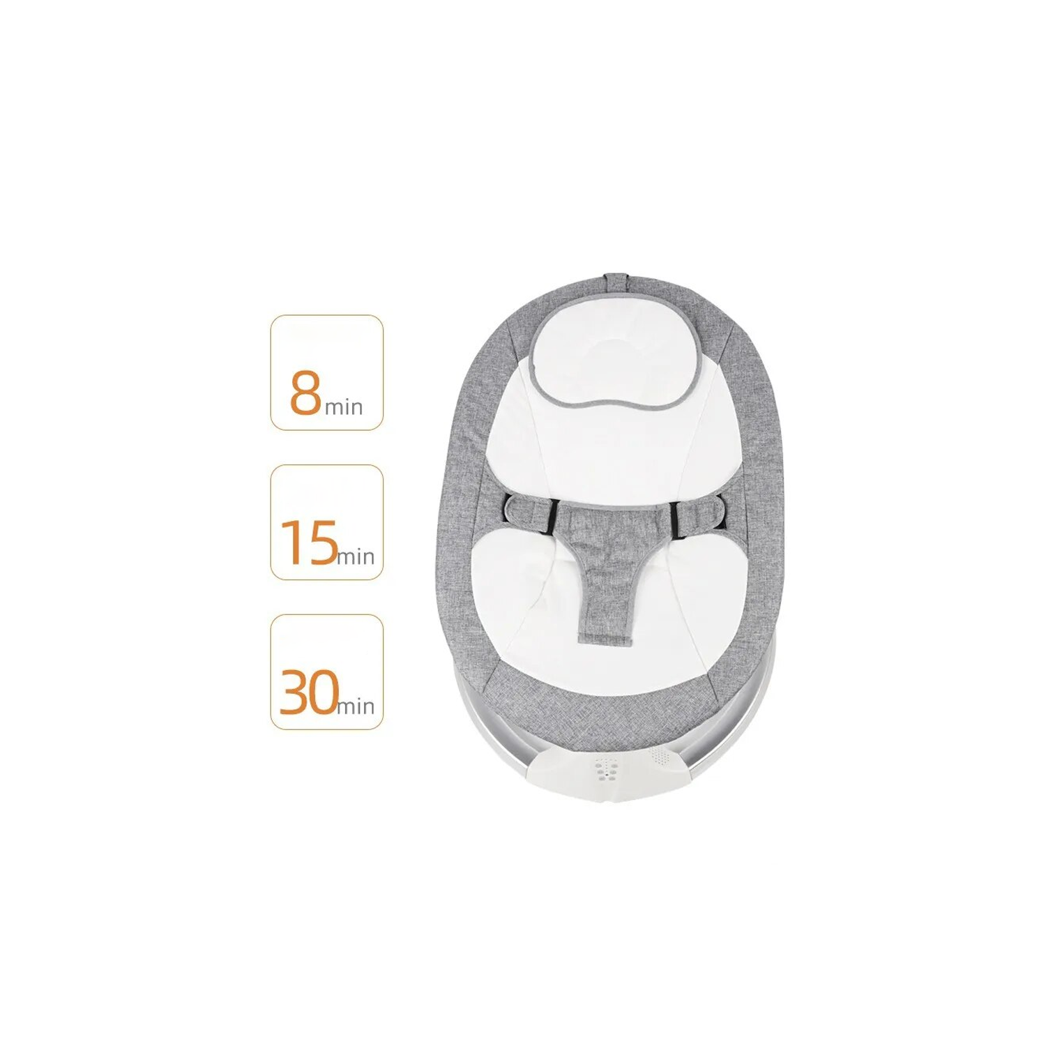SILLA MUNDO ONLINE MECEDORA INTELIGENTE BEBÉS MULTIFUNCION GRIS - 7