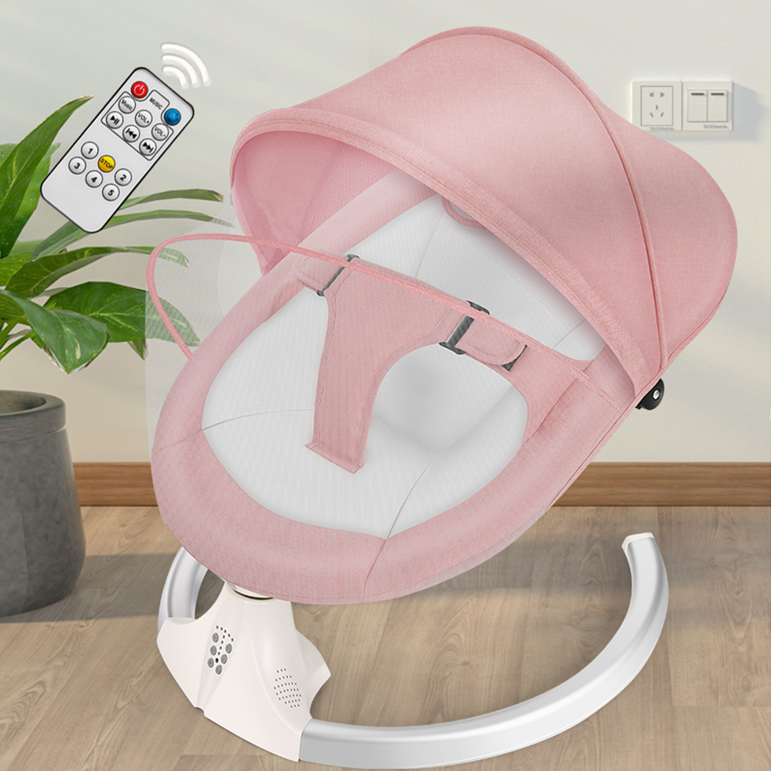 SILLA MUNDO ONLINE MECEDORA INTELIGENTE BEBÉS MULTIFUNCION ROSADO - 4
