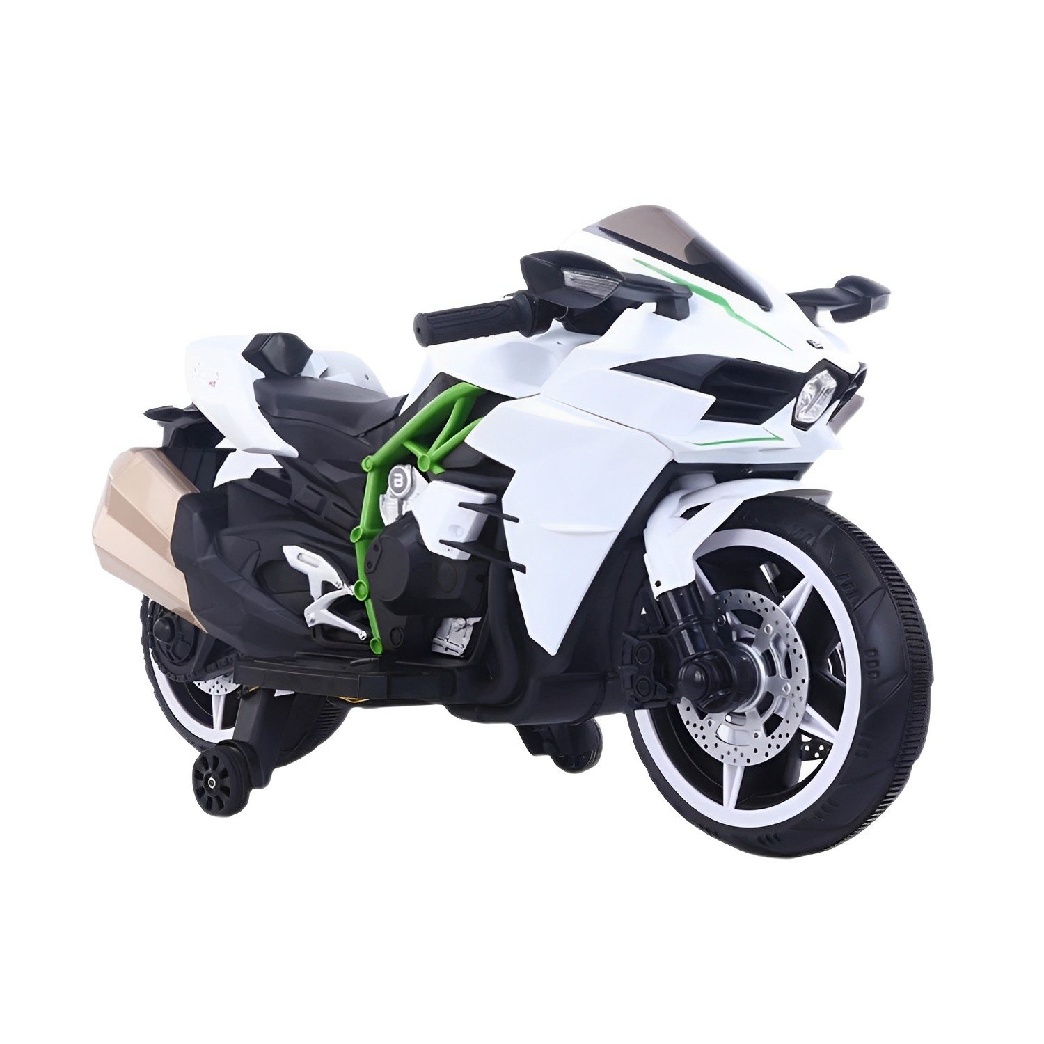 MOTO ELECTRICA NIÑOS ALTA GAMA LUCES LED Y SONIDOS BLANCA - 1