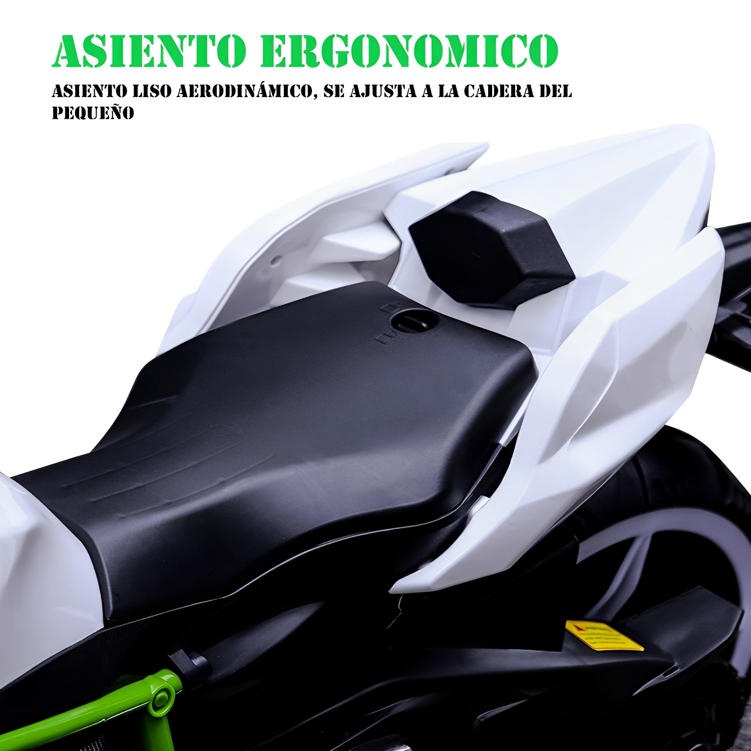MOTO ELECTRICA NIÑOS ALTA GAMA LUCES LED Y SONIDOS BLANCA - 3