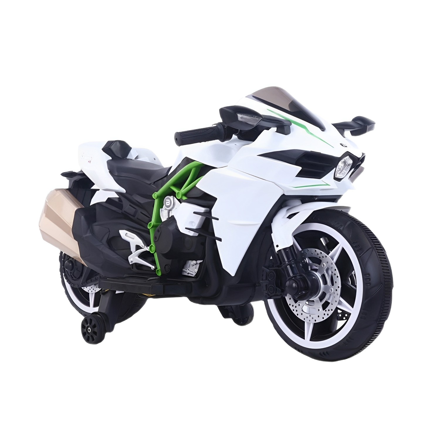 MOTO ELECTRICA NIÑOS ALTA GAMA LUCES LED Y SONIDOS BLANCA - 4