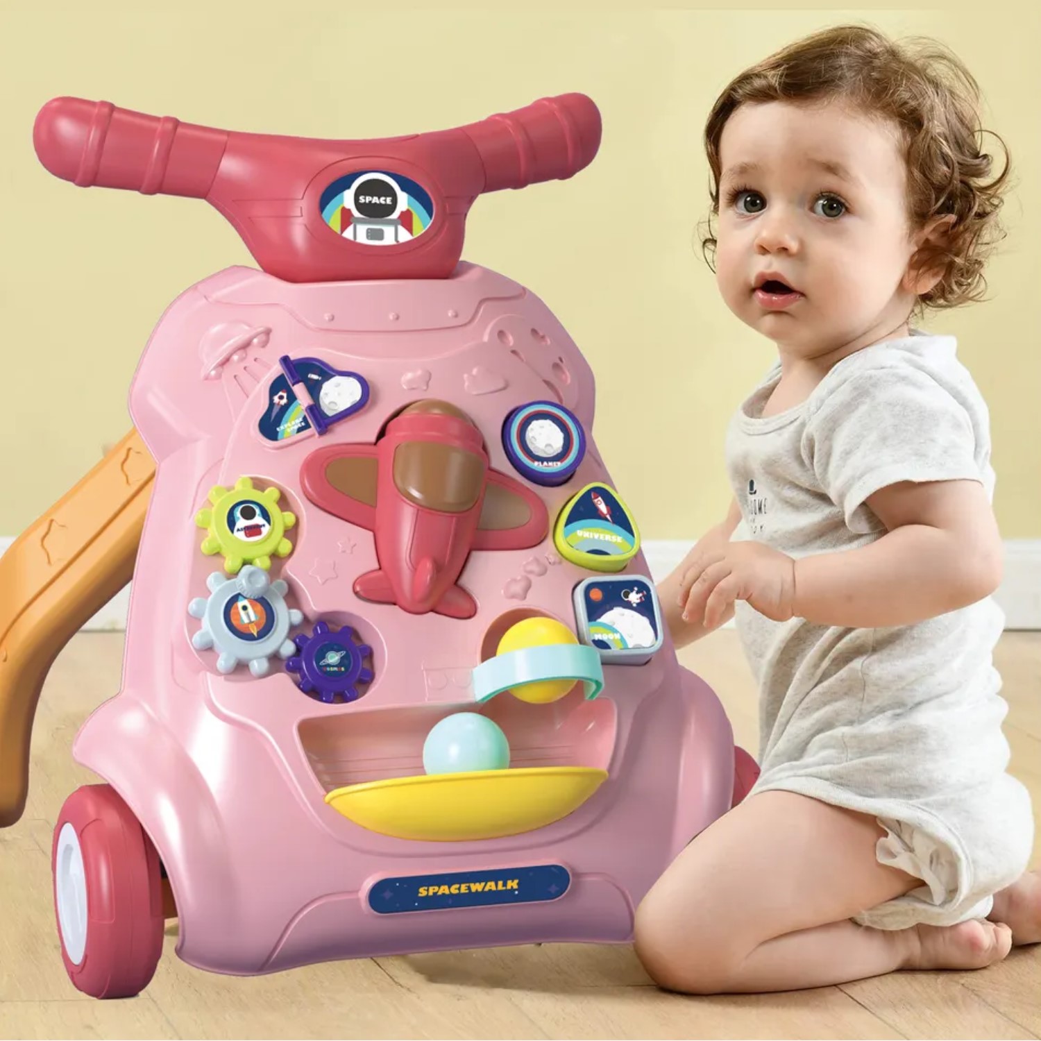 ANDADOR MUNDO ONLINE CAMINADOR DIDÁCTICO CORREPASILLOS ROSADO - 4