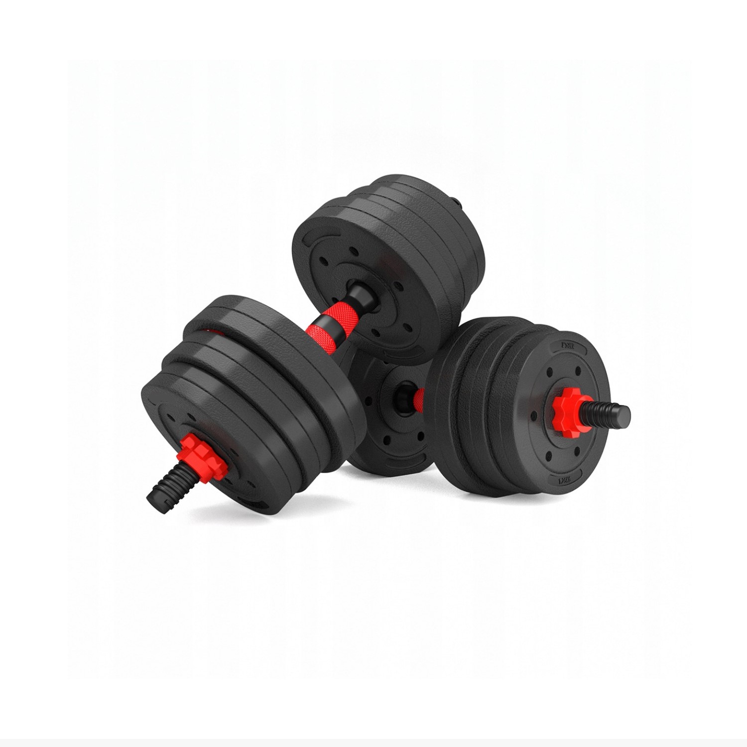 SET MANCUERNAS MUNDO ONLINE ACERO AJUSTABLES 10KG + UNION + BARRA - 2