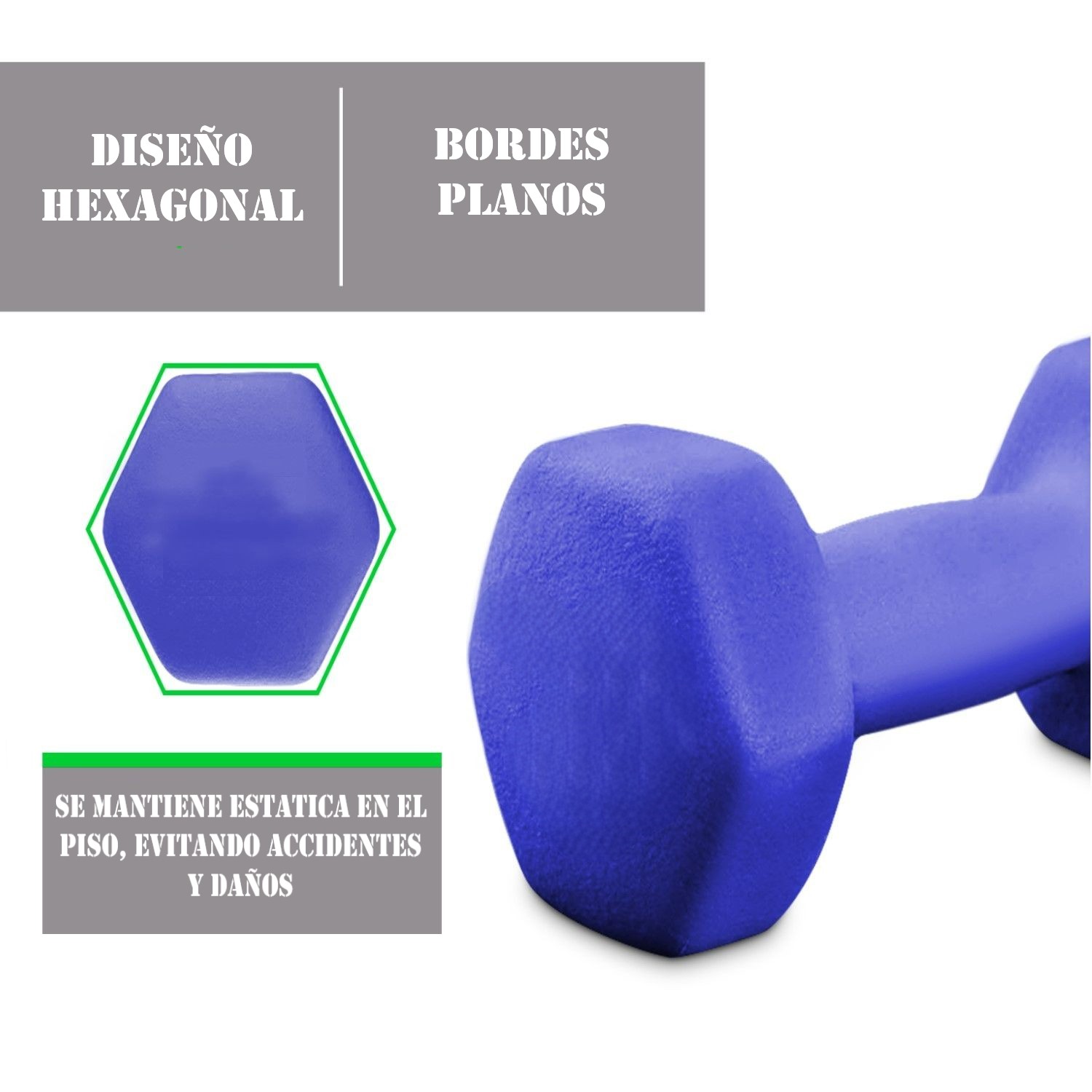 SET MANCUERNAS HEXAGONALES 6KG - 5
