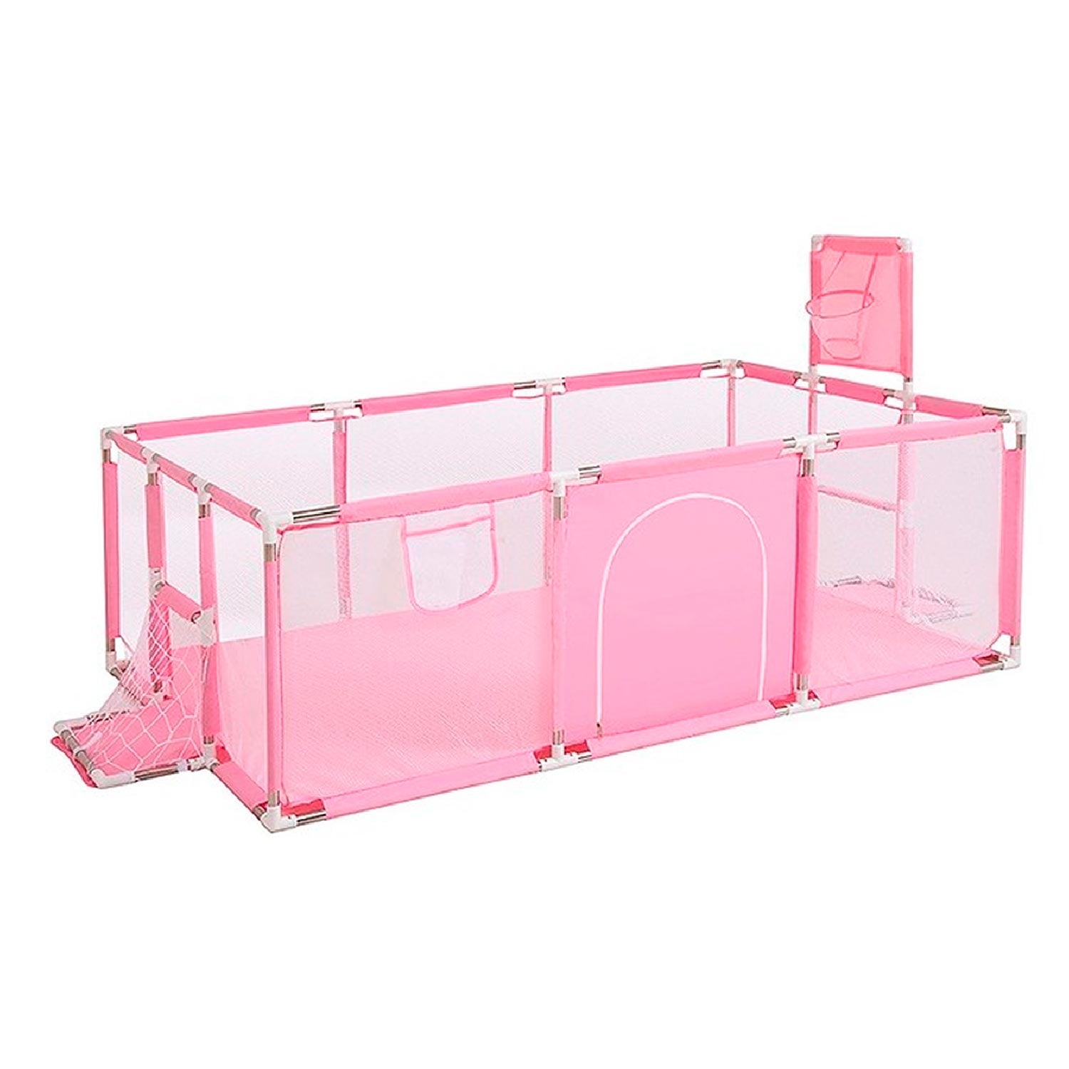 CORRAL SEGURIDAD MUNDO ONLINE LIFE-2225 ROSADO BEBE 180CM CON ARO Y ARCO - 1