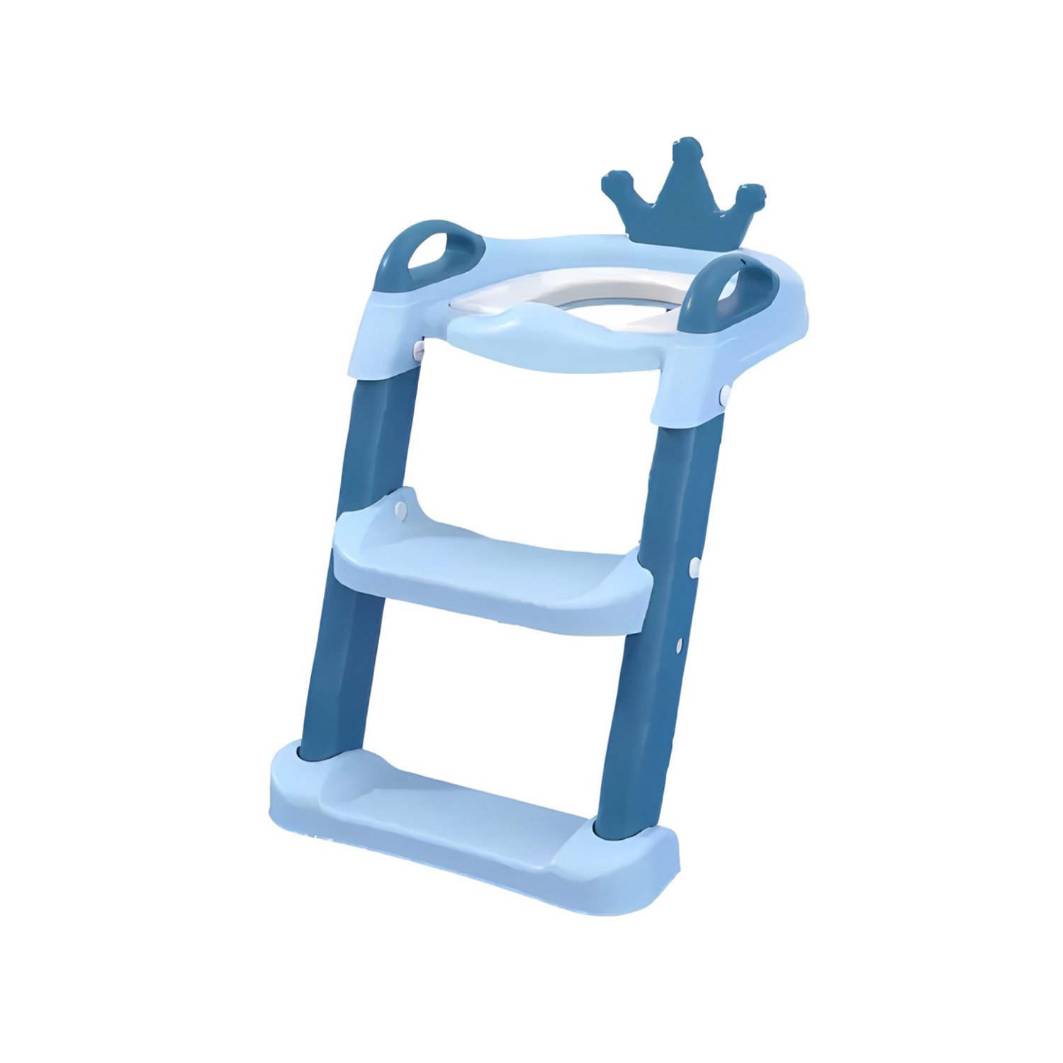 ESCALERA MUNDO ONLINE ASIENTO ADAPTADOR BAÑO NIÑOS CORONITA CELESTE - 1