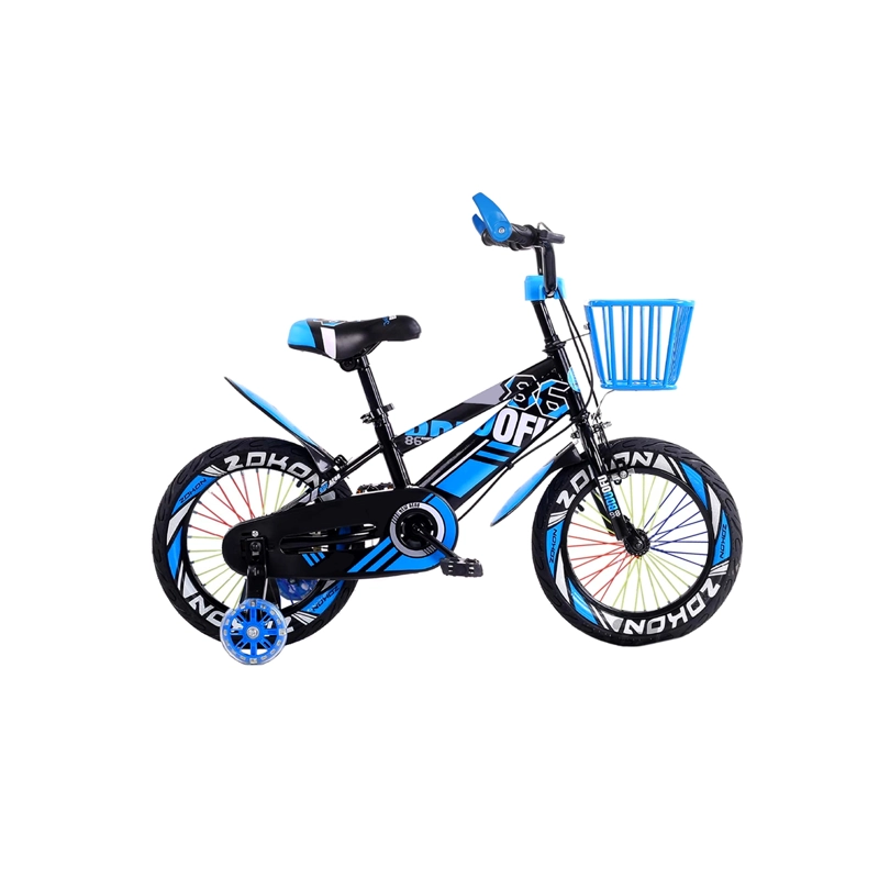 BICICLETA MOUNTAIN BIKE LUCES LED Y COLORES ARO 12 CELESTE - 1