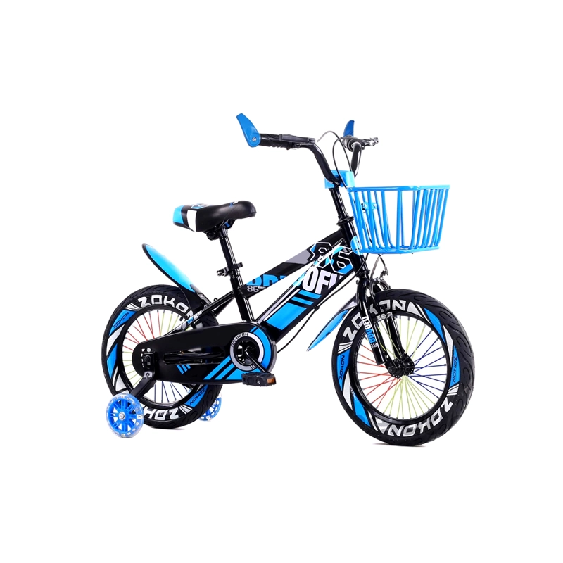 BICICLETA MOUNTAIN BIKE LUCES LED Y COLORES ARO 12 CELESTE - 2