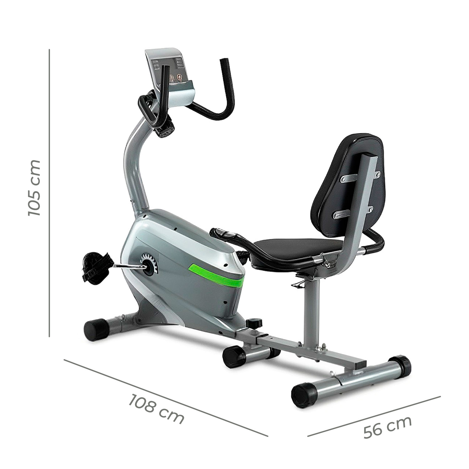 BICICLETA ELIPTICA MUNDO ONLINE DS6300 RECOSTADA PROFESIONAL CON ASIENTO - 3