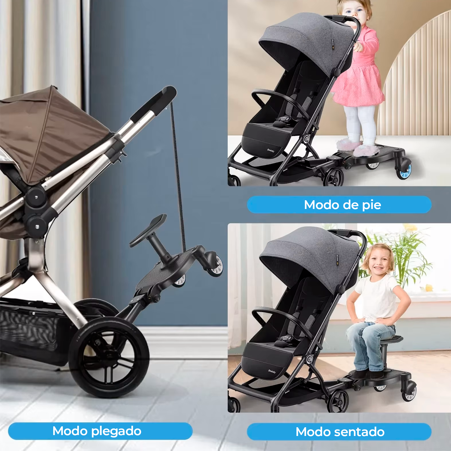 PATINETA MUNDO ONLINE NEGRO PARA COCHE HERMANO MAYOR CON ASIENTO - 9