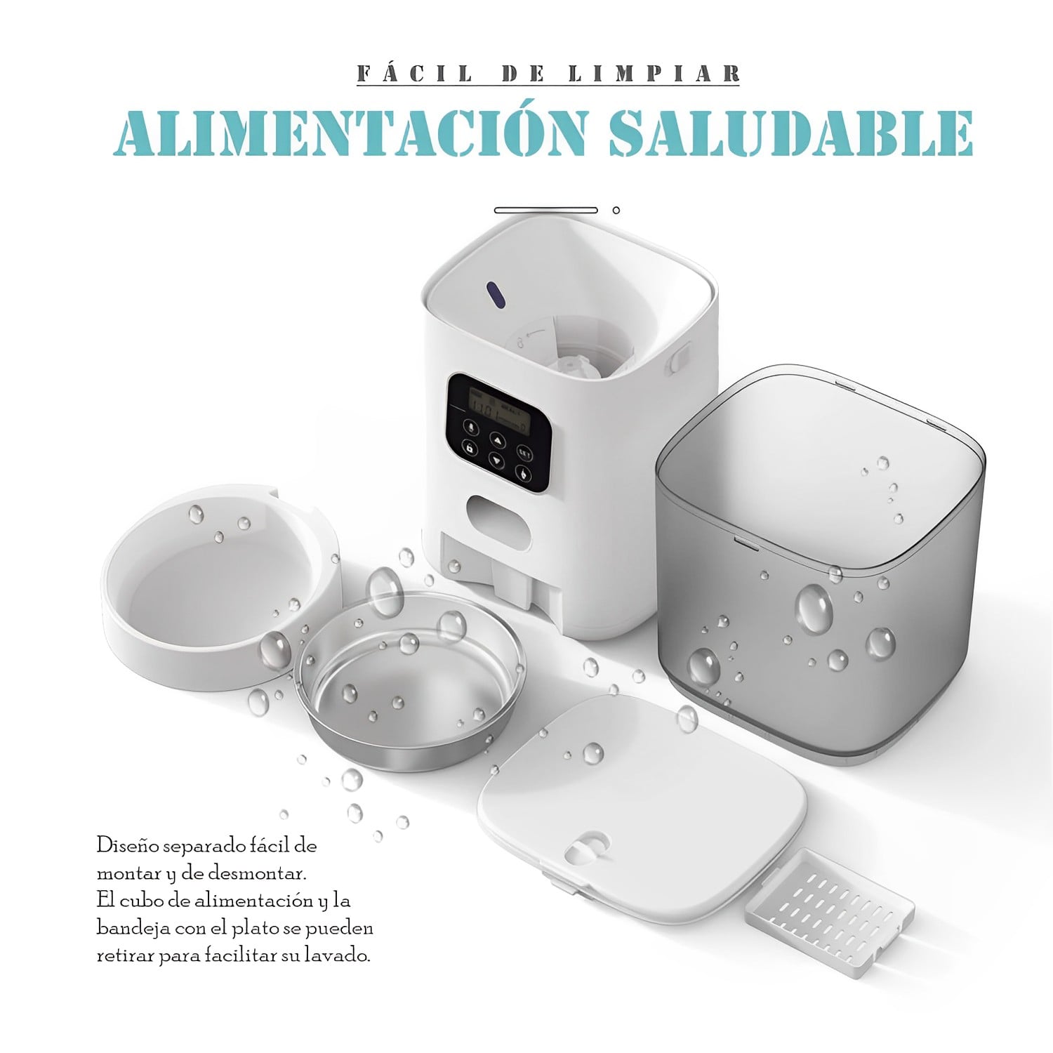 DISPENSADOR PERROS ALIMENTO AUTOMATICO VOZ MUNDO ONLINE 6 L - 2