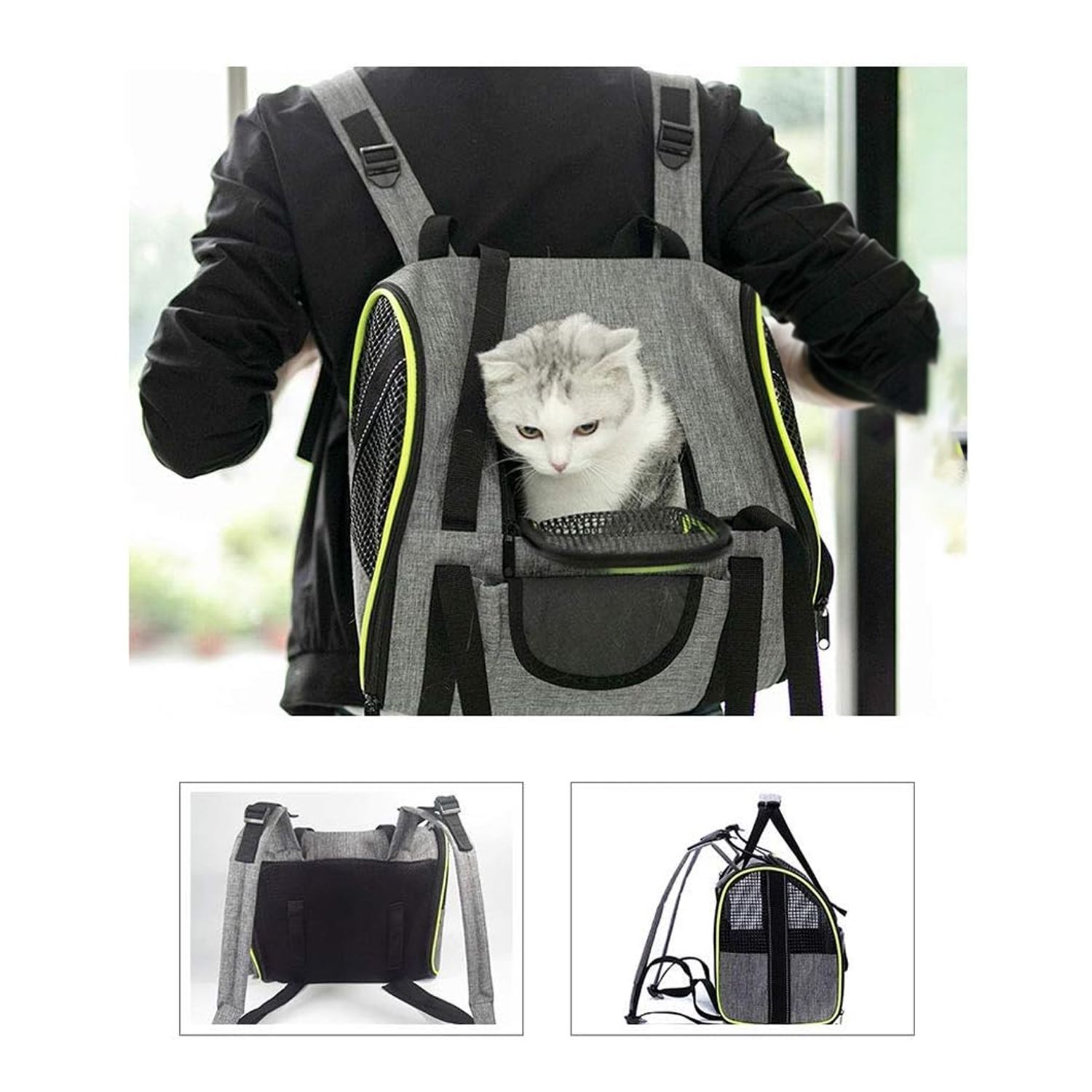 BOLSO TRANSPORTADOR PERROS GATOS MUNDO ONLINE RESPIRABLE - 5