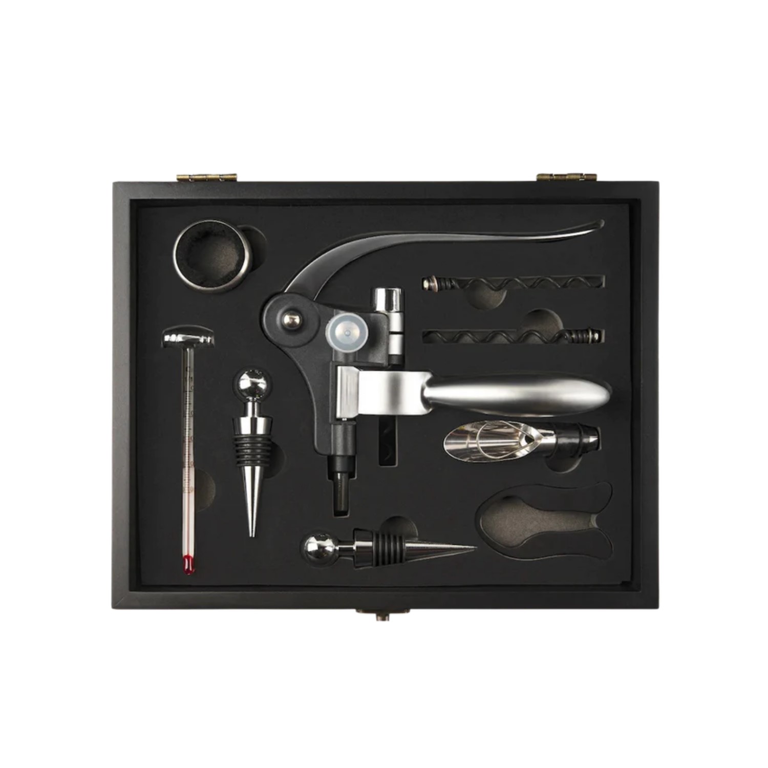 SET DESCORCHADOR VINO+MALETIN ECO CUERO ELEGANTE METALIZADO - 2