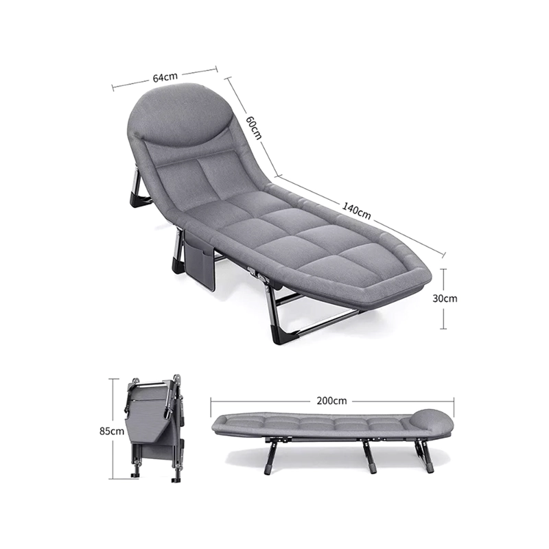 CATRE CAMPAÑA ACOLCHADO CAMA CAMPING PLEGABLE OUTDOOR - 2