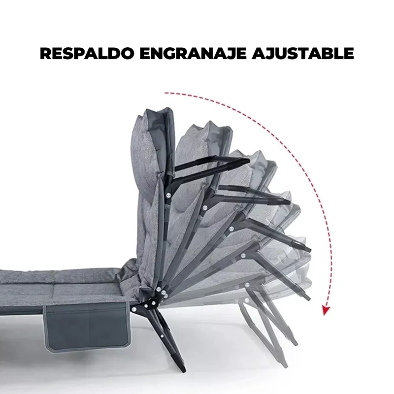 CATRE CAMPAÑA ACOLCHADO CAMA CAMPING PLEGABLE OUTDOOR - 3