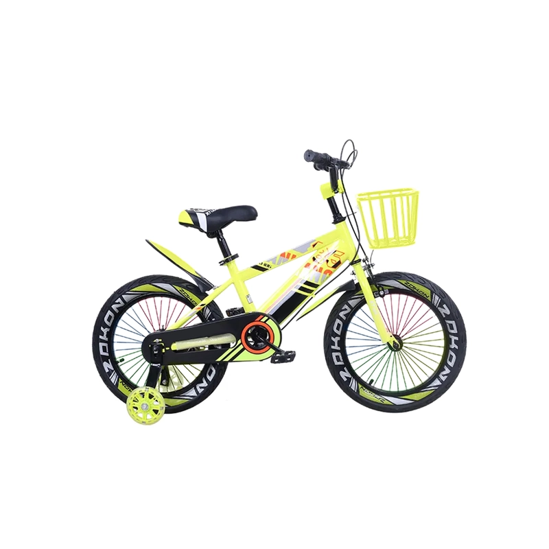 BICICLETA MOUNTAIN BIKE LUCES LED Y COLORES ARO 12 AMARILLO - 1