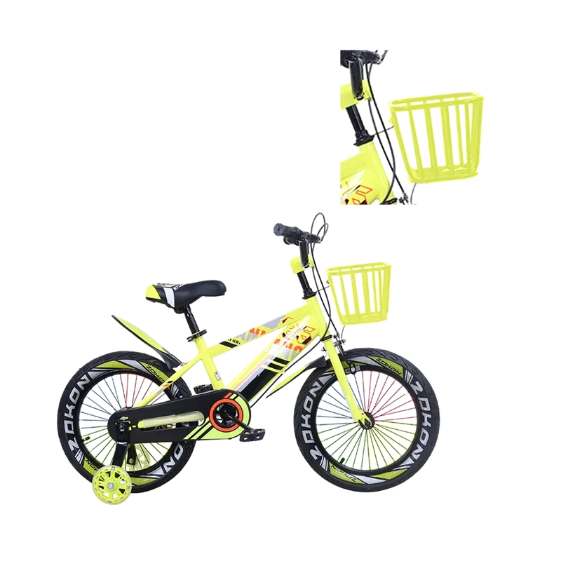 BICICLETA MOUNTAIN BIKE LUCES LED Y COLORES ARO 12 AMARILLO - 3