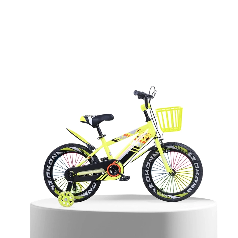 BICICLETA MOUNTAIN BIKE LUCES LED Y COLORES ARO 12 AMARILLO - 4